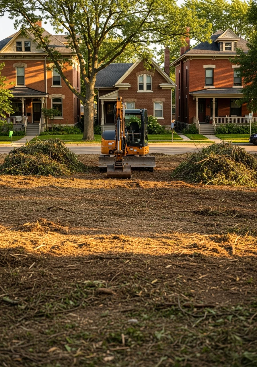 Winona homeowner and service team member collaborating on a residential property project.