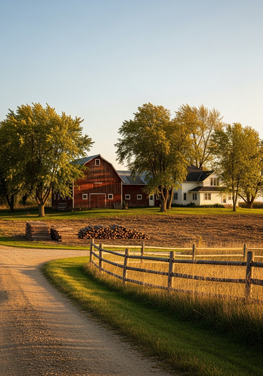 Zumbrota-area farm property with rural home, outbuildings, and pastoral setting.
